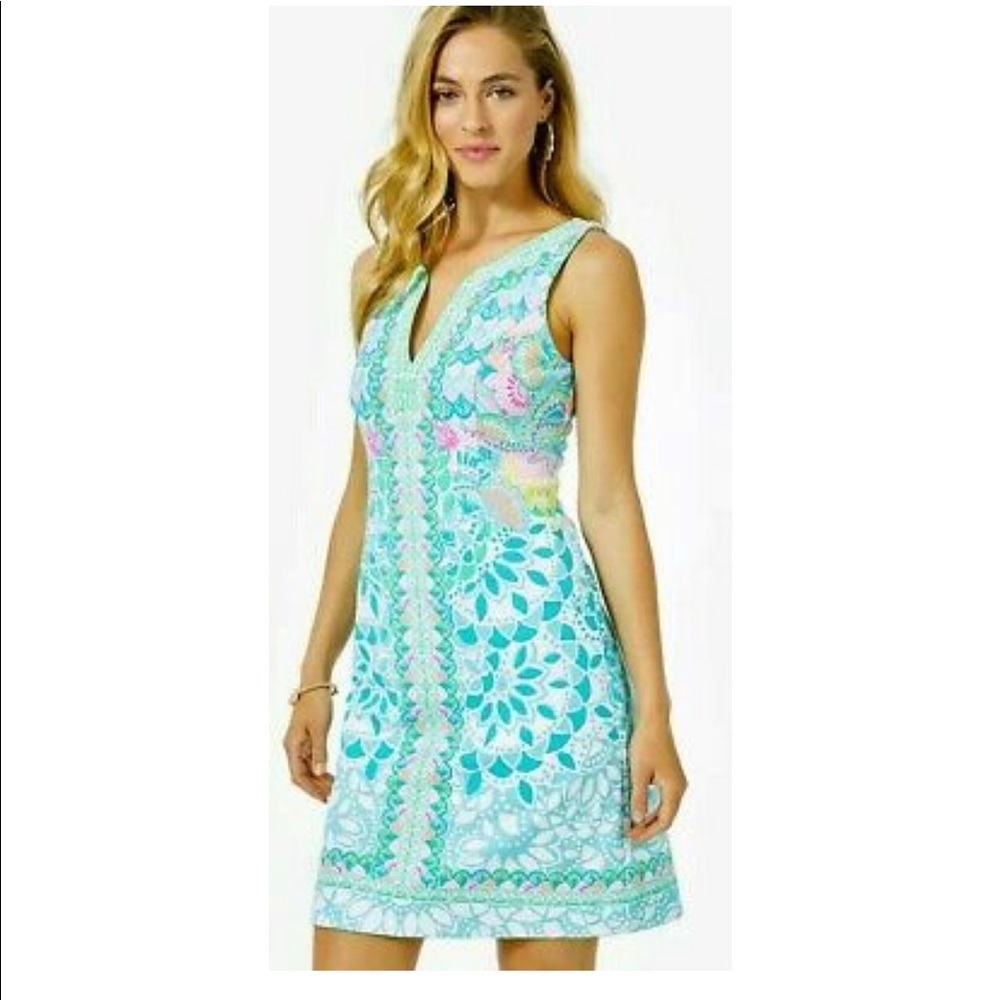 Lilly Pulitzer Sigrid Caribbean Citrus Shift Dress